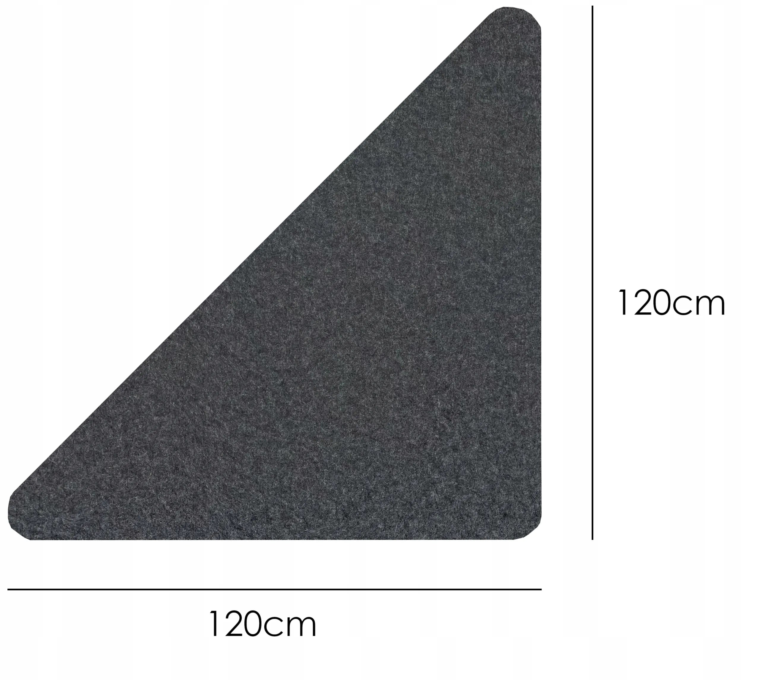 Suspended Ceiling Panels - Acoustic Felt TRIANGLE dimensions on white background Decormania UK